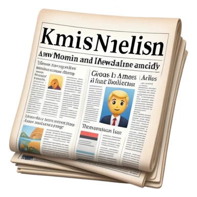 Web page with latest news headlines, newspaper articles sticker