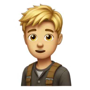 flustered-boy) sticker