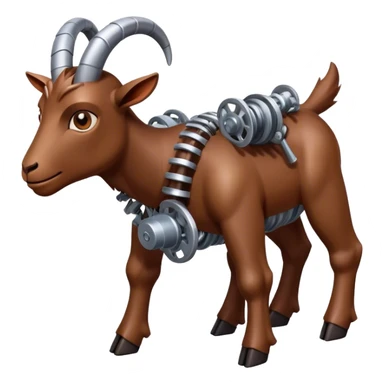 Mechanical Goat(Ram) man 2/3 up view sticker