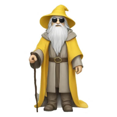 gandalf, yellow clothes, VR Glasses sticker