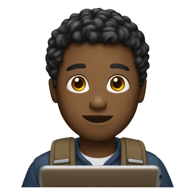 student with ipad sticker