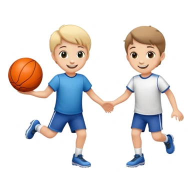 Kids play ball sticker