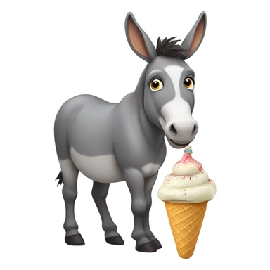 donkey with ice cream sticker