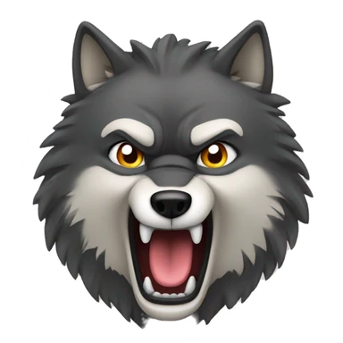 angry wolf sticker