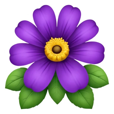Violet flower sticker