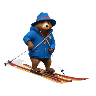 Paddington skiing in the forest sticker