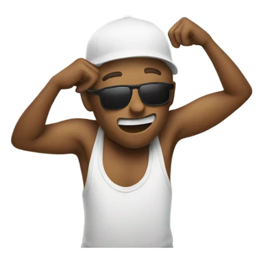 Dabbing person sticker