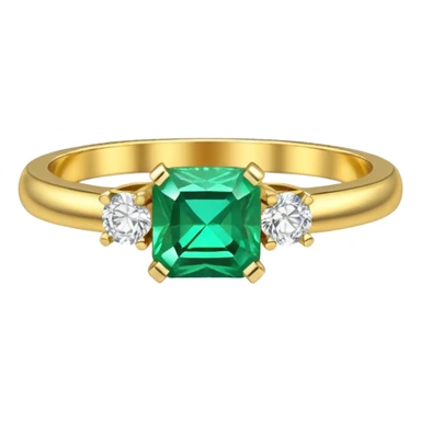 glitter esmerald diamond married ring sticker