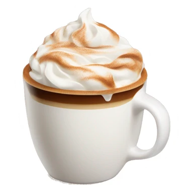 A latte with whip cream and cinnamon on top sticker
