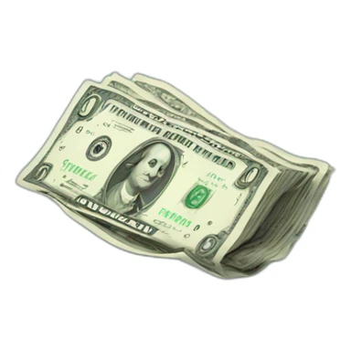 wad of dollars sticker