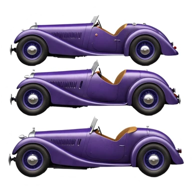 A very fast racing 1934 jaguar roadster body shell-only rustic old antique rat hot rodded blueberry and cherry pearl trailer  sticker