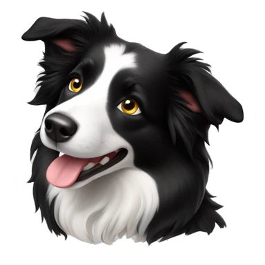 border collie say hi sticker