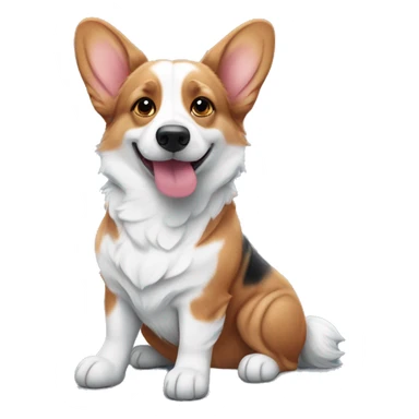Red Corgi and blue Merle corgi hugging sticker