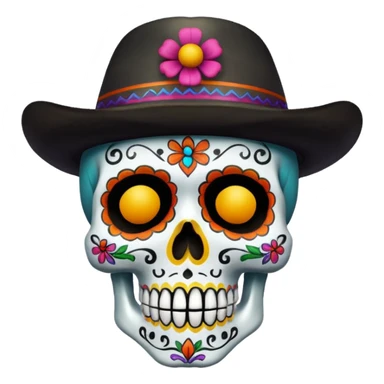  Cholo skull día de muertos  sticker
