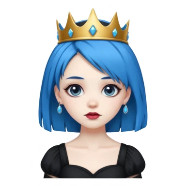 blue haired goth princes sticker