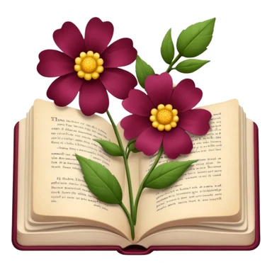 Bordo Open book in a girly style sticker