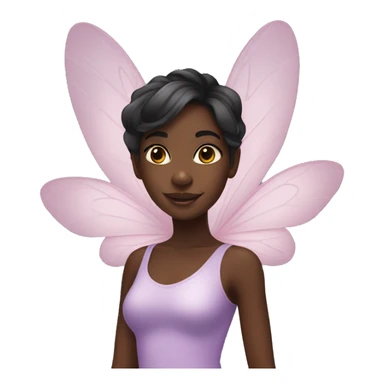Black girl, fairy wings sticker