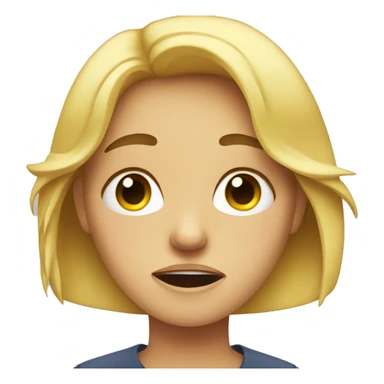 Blonde girl crying  sticker