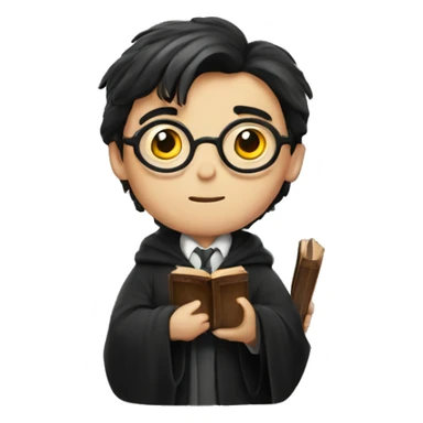 harry potter with book sticker