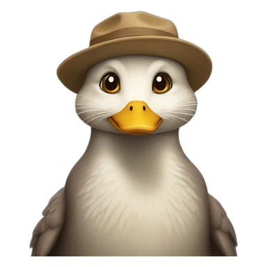 Canard avec loutre sticker