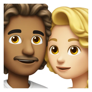 romantic moment between lovers Mexican man and white woman sticker