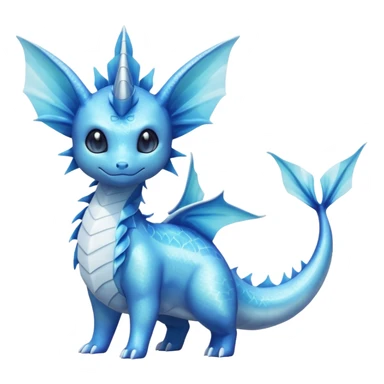Lumineon-Vaporeon-Dragonair-Fakémon-hybrid-creature (full body)  sticker