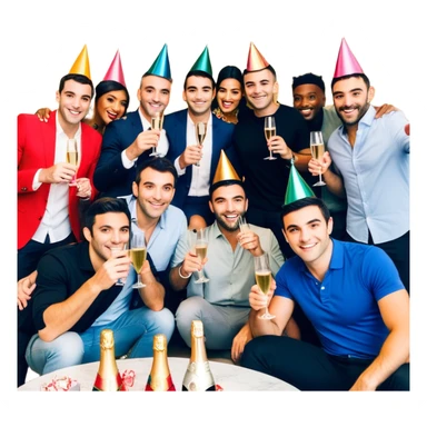 Tefi, Lewis Howes, Gary Vee, Tristan Tate, Tai Lopez, Josh King Madrid, Alex Hormozi, Iman Gadzhi, Branden Condy, Patrick Bet-David, Luke Belmar, Cardone, Shelby Sapp, Leila Hormozi, Tefi Valenzuela, business, Russell Brunson, partners, marketing, event , emoji, sales, money, mentor, party, emoji sticker