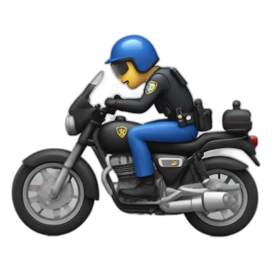 Policiers qui fait un Wheeling en moto sticker