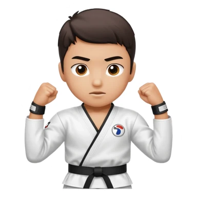 Taekwondo Kid pose sticker