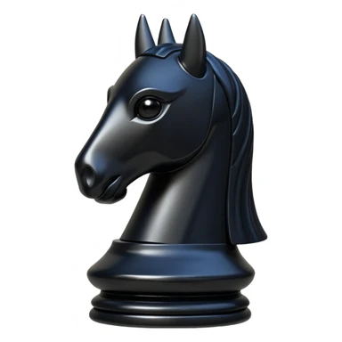 black knight chess sticker