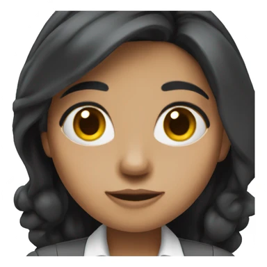 accounting girl with black hair sticker