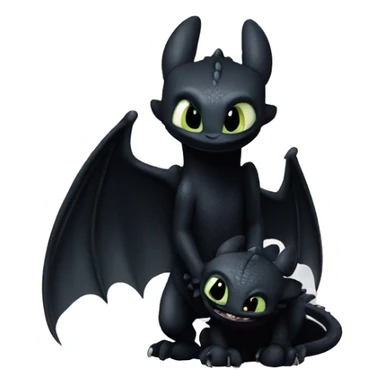 Toothless hug white toothless sticker