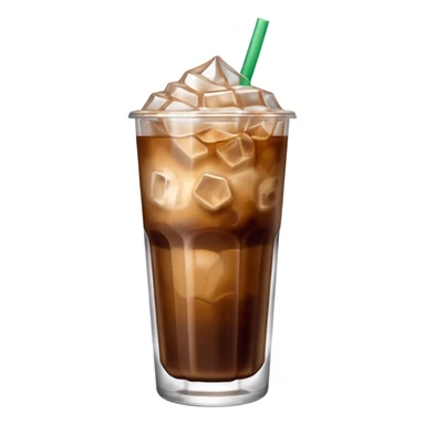 Starbuck ice coffee with ice cubes sticker