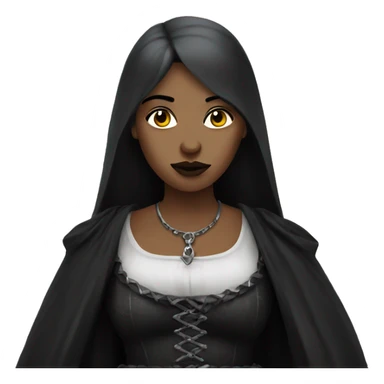 medieval goth woman  sticker