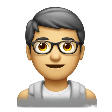 Ragazzo con gli occhiali che si inchina sticker