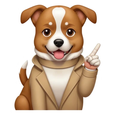 A dog showing middle finger sticker