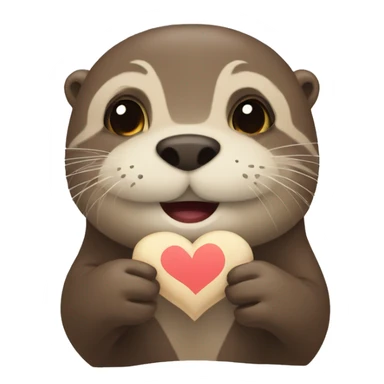 Otters saying i love you sticker