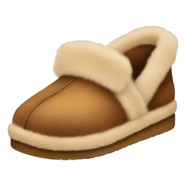 Ugg  brown fuzzy slipper sticker