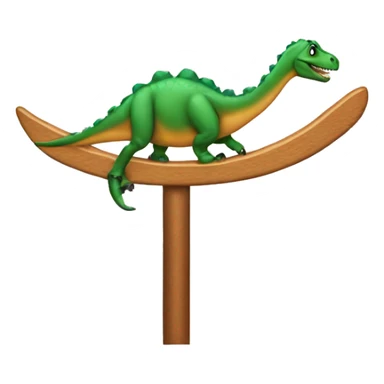 Dinosaur riding a stake board sticker