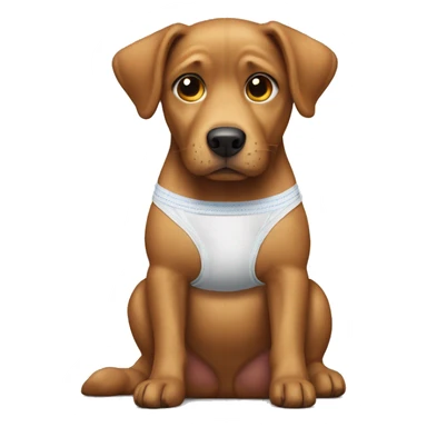Dog is an underwear sticker