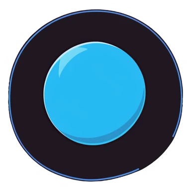 A glowing blue scrying orb with mystical fog inside sticker