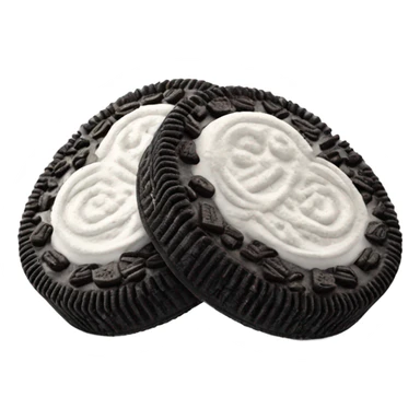 Two Oreo cookies sitting on top of each other sticker