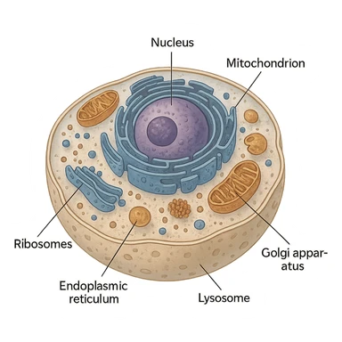 cell and cell organs sticker