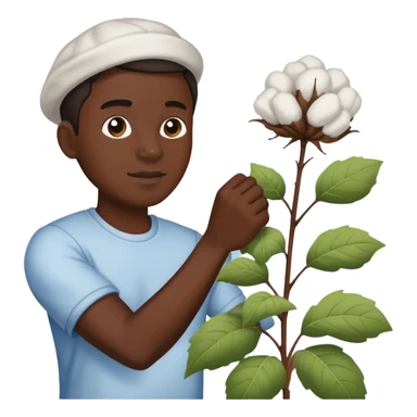 Black man piciking cotton sticker