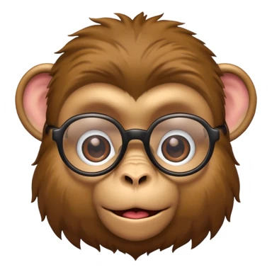 Monkey with glasses sticker