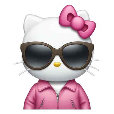Hello kitty with sunglasses sticker