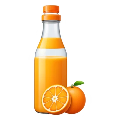 Orange juice bottle sticker