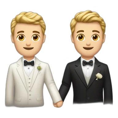 gay couple getting marriage sticker