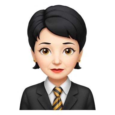 Very old women with Necktie. different hair style, black hair. sticker