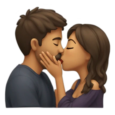 copule kissing with love sticker